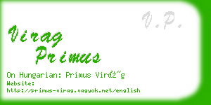 virag primus business card